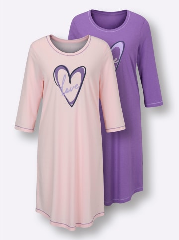 WITT WEIDEN Sleepshirts in lila + hellrosé