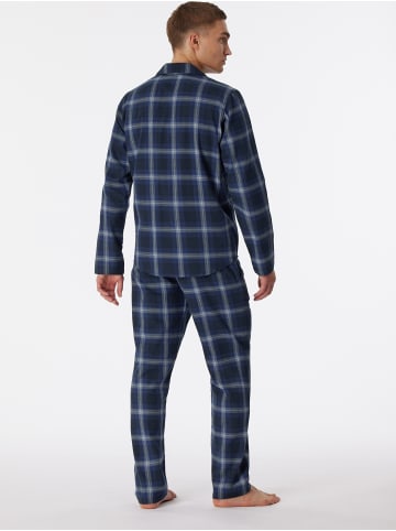 Schiesser Pyjama Warming Nightwear in Dunkelblau