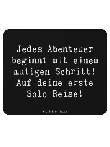 Mr. & Mrs. Panda Mousepad Spruch Alleine Reisen Unternehmen mit ... in Schwarz