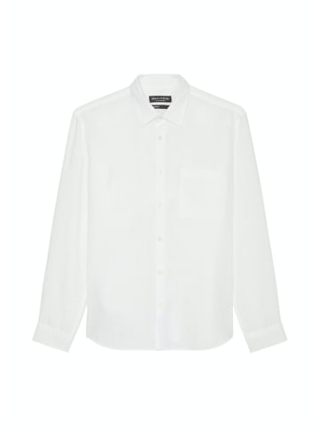 Marc O'Polo Kent collar, long sleeves, one rectangular chest pocket, linen style in Weiß