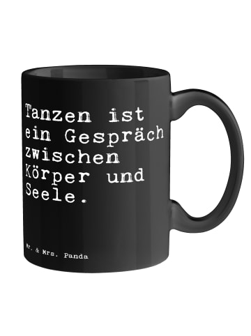 Mr. & Mrs. Panda Tasse Tanzen ist ein Gespräch... mit Spruch in Schwarz