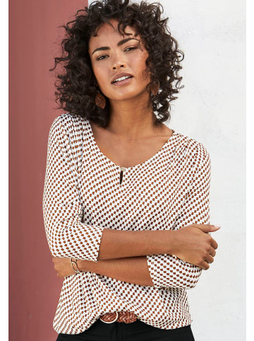 Vivance by Lascana 3/4-Arm-Shirt in weiß, schwarz