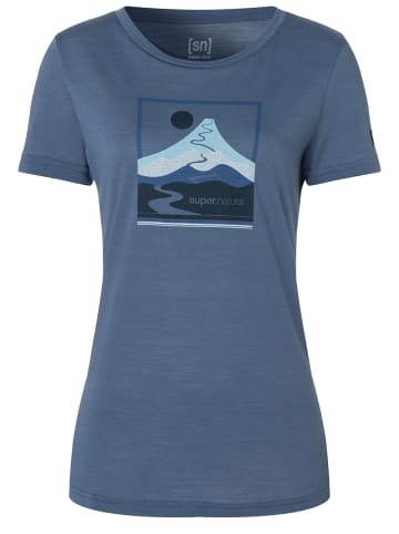 super.natural Merino T-Shirt in blau