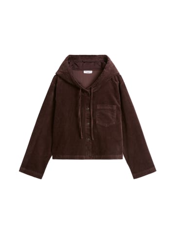 Marc O'Polo DENIM Kapuzen-Cordbluse relaxed in Espresso Brown