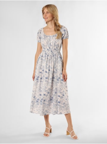 Marie Lund Kleid in weiß blau - 0001