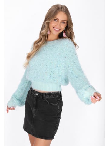 IZIA Women Sweater in aqua