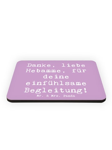 Mr. & Mrs. Panda Magnet Spruch Liebe Hebamme mit Spruch in Lavendeltraum