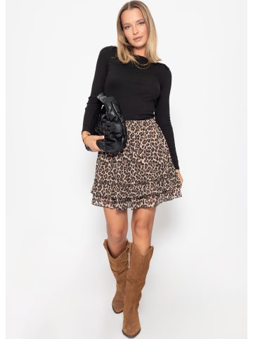 SASSYCLASSY Langarmshirt mit U-Boot Ausschnitt in Schwarz