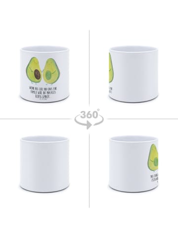 Mr. & Mrs. Panda Pflanzgefäß Avocado Pärchen mit Spruch in Weiß