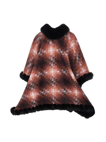 Usha Women Poncho in Orange Mehrfarbig