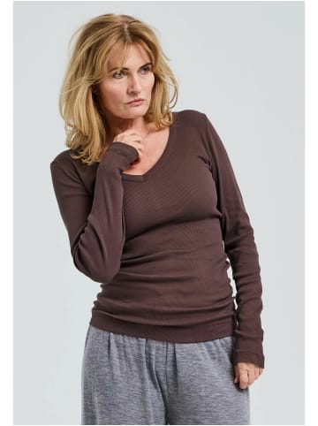Seamless Basic Top Retro V-neck in Java