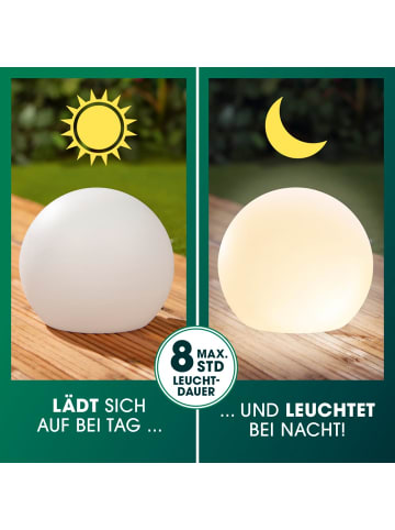 EASYmaxx Solar-Dekokugel 3,7V weiß Farbwechsel für drinnen & draußen  Weiß