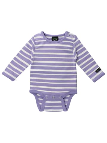 Villervalla Body Langarm Stripes in lavendel