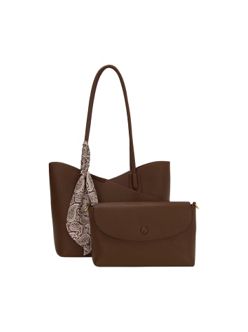 Usha Women 2-In-1 Tote Bag Set in Brown