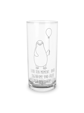 Mr. & Mrs. Panda Glas Pinguin Luftballon mit Spruch in Transparent