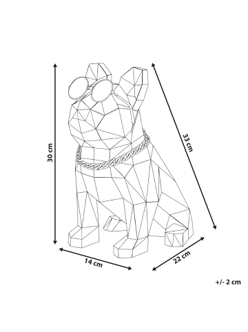 Beliani Dekobeleuchtung JONKU in Bunt - (W) 22 x (H) 33 x (L) 21 cm