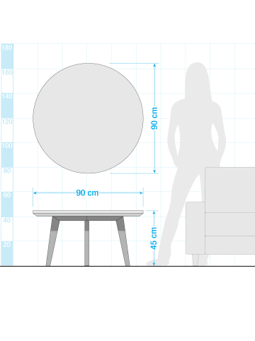 home24 Couchtisch Wilma I in Matt Weiß