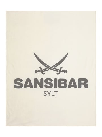 Sansibar Heimdecke Fleecedecke in Offwhite/Anthrazit