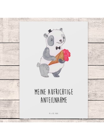 Mr. & Mrs. Panda Trauerkarte Panda Anteilnahme mit Spruch in Weiß