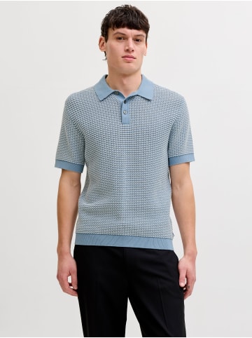 Jack & Jones Gestricktes Polo in Ashley Blue