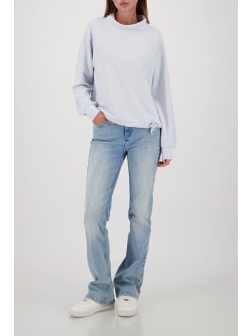 monari Sweatshirt mit 3D-Druck und Schmuck in Ice Blue