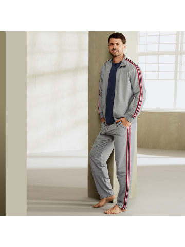 Erwin Müller Sweat Freizeithose, lang in grau meliert