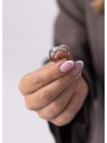 PURELEI Ring Big Shiny Adjustable Silber