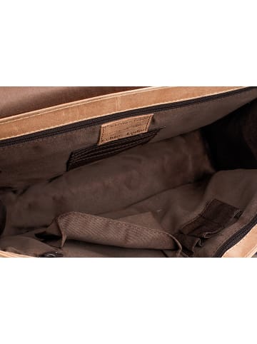 Packenger Aslang Umhängetasche Messenger Bag bis 14" (Leder) in Hellbraun