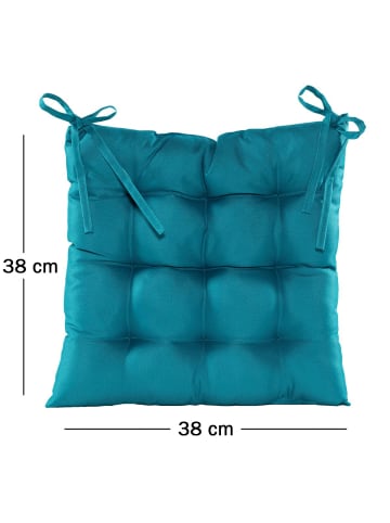 JACK Outdoor Stuhlkissen Sitzkissen 38x38cm Wasserfest in Petrol