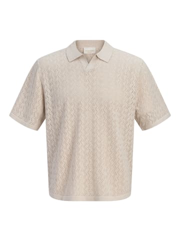 JACK & JONES PLUS Gestricktes Polo in Feather Gray