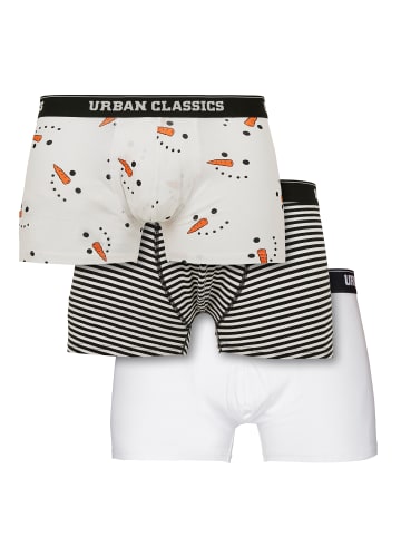 Urban Classics Boxershorts in snowman face aop+wht/blk+wht