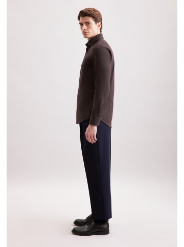 Seidensticker Flanellhemd Slim in Braun