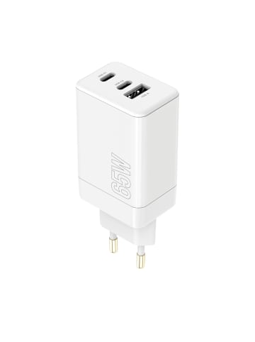 maXlife Maxlife MXTC-08-65ACC PD QC Ladegerät 2x USB-C 1x USB 65W weiß in weiß
