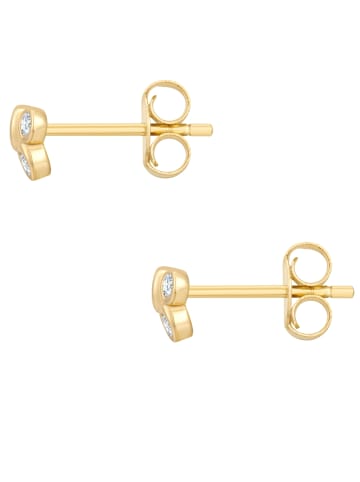 Glanzstücke München Ohrstecker aus Sterling Silber mit Zirkonia in gelbgold