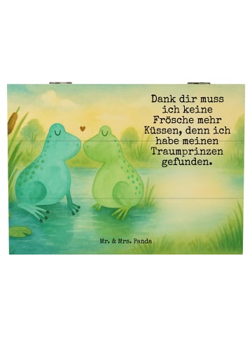 Mr. & Mrs. Panda Kiste Frosch Liebe Design mit Spruch in Weiß