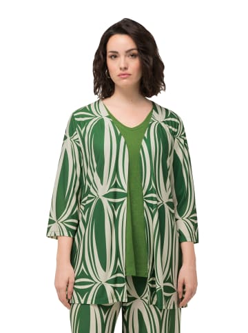 Ulla Popken Shirtjacke in moosgrün