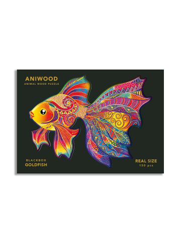 ANIWOOD Puzzle Goldener Fisch M 150 Teile, Holz (26,5 x 20,0 x 0,5 cm) in Mehrfarbig