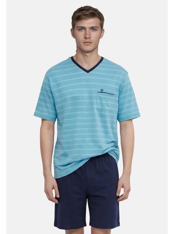 hajo Schlafanzug Klima Light in Blau