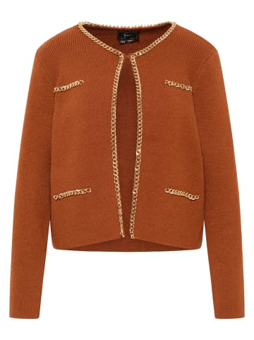 faina Damen Strickjacke in Dunkelkamel