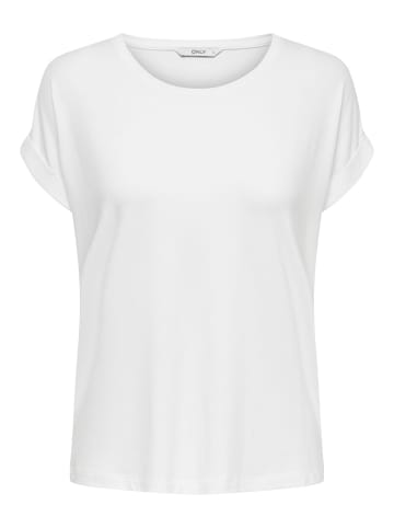 ONLY Einfarbiges T-Shirt Rundhals Kurzarm Oberteil ONLMOSTER in Weiß