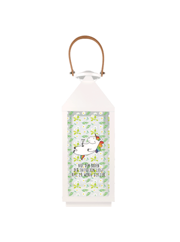 Mr. & Mrs. Panda Laterne Deko Einhorn Blümchentail mit Spruch in Transparent
