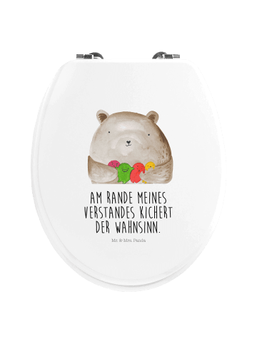 Mr. & Mrs. Panda Motiv WC Sitz Bär Gefühl mit Spruch in Weiß