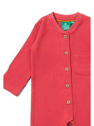 Little Green Radicals Bio-Waffel-Baumwoll-Strampelanzug in Rosa