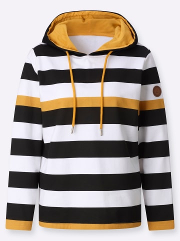 WITT WEIDEN Sweatshirt in ocker-schwarz-geringelt