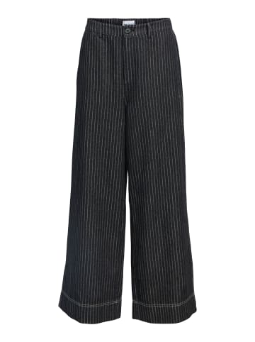 Object Wide Leg Hose in Black Denim