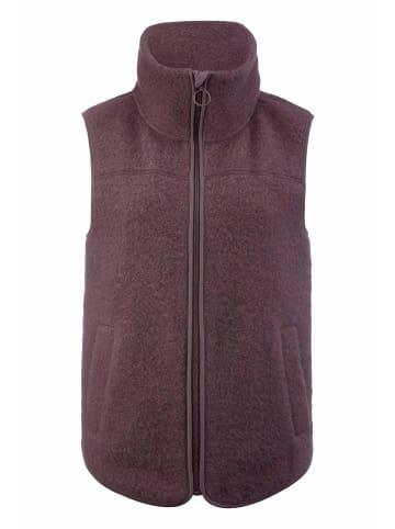 Hessnatur Hessnatur Wollfleece Weste Regular aus reiner Merinowolle in brombeersorbet