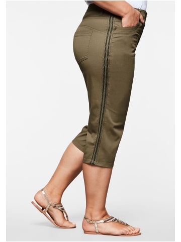 sheego Caprihose in dunkelkhaki