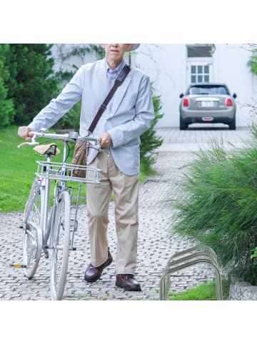 relaxdays Fahrradständer in Silber - 3 Räder
