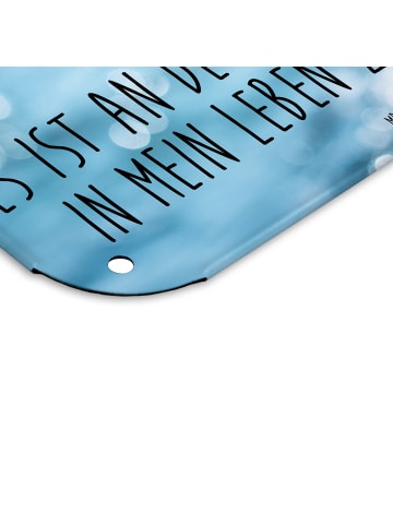 Mr. & Mrs. Panda Blechschild Wal Konfetti mit Spruch in OZeichenanblue