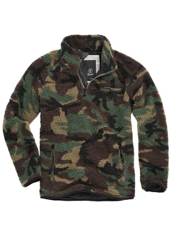 Brandit Fleecejacke/Fleecepullover "Teddyfleece Troyer" in Camouflage